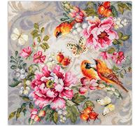 Magic needle Sinfonia Estiva Set Punto Croce con Schema numerato Zweigart Edition, Cotone, Bianco, 40 x 40 cm