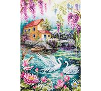 Magic needle ZW Traumsee 250-705 - Set punto croce con motivo contato, in cotone, multicolore, 30 x 45 cm