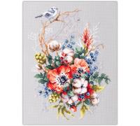 Magic Needle Zweigart Edition kit punto croce "Papavero e cotone", contato, fai