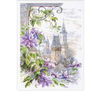 Magic Needle Zweigart Edition kit punto croce "Scent of Clematis", contato, fai