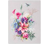 Magic Needle Zweigart Edition kit punto croce "Tulipani e Giglio", contato, fai