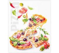 Magic Needle Zweigart Edizione Set punto croce "Pizza", schema per il conteggio,