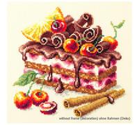 Magic Needle Zweigart Set punto croce edizione "Cherry Cake", schema di conteggi