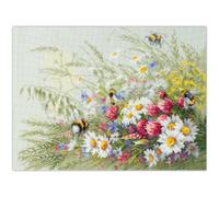 Magic Needle Margherite e Trifoglio Set Punto Croce con Schema numerato Zweigart Edition, Cotone, Multicolore, 40 x 30 cm