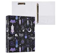 Magic Night - Raccoglitore a 3 anelli, 3,8 cm, in PVC, con anello a D e tasca trasparente per articoli da ufficio, confezione da 1