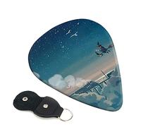 magic nights Plettro per chitarra con stampa, per chitarra acustica, chitarra elettrica, basso, accessori per chitarra, confezione da 6, 0,71 mm