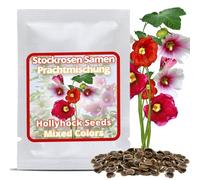 Magic of Nature Mix di Alcea Rosea: 50 Semi Colorati - Resistente e Perenne - Fiori da Giardino per Api e Farfalle - Malvone Comune