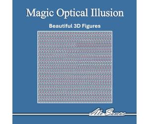 Magic Optical illution 3D Book: Use your Magic Eyes and see beautiful 3D figures, improve your vision.