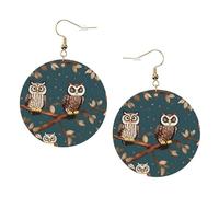 Magic Owels Orecchini in pelle alla moda per le donne pendenti 1 paio di orecchini leggeri stampati piercing gioielli regali per donne ragazze