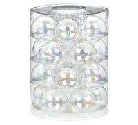 Magic - Palline di Natale in vetro, 6 cm, 20 pezzi, palline per albero di Natale, colore: Iris (trasparente)