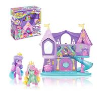 MAGIC PONYS Scuola di Magia Playset - Grande Castello Giocattolo con 2 Pony Esclusivi ed Effetto Luminoso - Unicorno Bambina 3+ Anni, Ottima Idea Regalo