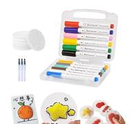 Magic Puffy Paint, 3D Drawing Magic Canvas Sponge, Foam Texture Blank Painting Paper, for Kids Children Adults DIY Puffy Drawing Pens