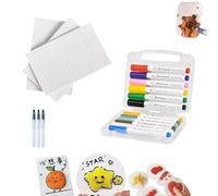 Magic Puffy Paint, Magic Foam Texture Painting, 3D Drawing Canvas Sponge, DIY Bubble Drawing Pens for Kids & Adults, Art Supplies (A)