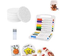 Magic Puffy Paint, Magic Foam Texture Painting, 3D Drawing Canvas Sponge, DIY Bubble Drawing Pens for Kids & Adults, Art Supplies (B)