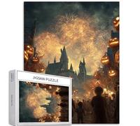 Magic Pumpkin Fireworks Show - Puzzle da 1000 pezzi per adulti, fantasia, scena di Halloween, puzzle impegnativo per attività familiari, colorato, fai da te, per decorazioni domestiche, idea regalo