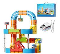 Magic Rail Cube Set Treno, Treno Magnetico Flessibile Per Bambini 7 8 9, 67-160 Pezzi Pista Flessibile Per Auto Da Corsa Con Segnali Stradali, Regali Di Natale Per Ragazzi Ragazze Autismo 160pcs