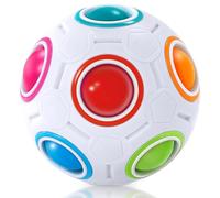Magic Rainbow Ball, Puzzle Ball Abilità Gioco, Puzzle 3D per Bambini, 12 Fori Puzzle Arcobaleno Magico Palla, Divertente Antistress Palla Magica per Bambini Adolescenti e Adulti