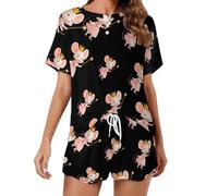 Magic Rat - Set pigiama da donna a maniche corte e pantaloncini, 2 pezzi, Stile:, 4XL