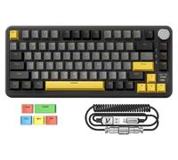 MAGIC-REFINER ATTACK SHARK X85PRO - Tastiera meccanica wireless 75%, display e manopola TFT, tastiera da gioco BT/2,4 GHz/cablata, guarnizione, hot-swap, RGB, con cavo Pro e tasti in PBT a 5 colori