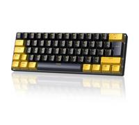 MAGIC-REFINER MK21 Tastiera Meccanica per Gioco Cablata USB-C 60%, Layout UK QWERTY, Interruttori Lineari Red, Hot Swappable, 62 Tasti Ultra-Compatti, Backlit RGB, Tastiera PBT, Nero Stellare