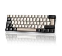 MAGIC-REFINER MK21 Tastiera Meccanica per Gioco Cablata USB-C 60%, Layout UK QWERTY, Interruttori Lineari Red, Hot Swappable, 62 Tasti Ultra-Compatti, Backlit RGB, Tastiera PBT, Bianco Stellare