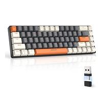 MAGIC-REFINER RK68 Tastiera Gaming Meccanica, 60% Tastiera Wireless 2.4Ghz/Bluetooth 5.0, Apex Pro Mini Hot-Swappable 68 Tasti Interruttore Rosso Lineare con Ricevitore 2 in 1 per PC/MAC, QWERTY US