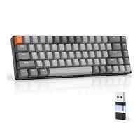MAGIC-REFINER RK68 Tastiera Gaming Meccanica, 60% Tastiera Wireless 2.4Ghz/Bluetooth 5.0, Apex Pro Mini Hot-Swappable 68 Tasti Interruttore Rosso Lineare con Ricevitore 2 in 1 per PC/MAC/Smartphone