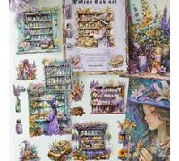 Magic Scrapbooking Accessori Kit,20 Fogli Fiore Adesivi per Scrapbooking per Scrapbook,Junk Journal,Journaling,Bullet Journal,Photo Frame(Flower Language)