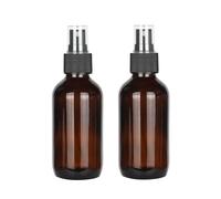 Magic Season Boston - Bottiglie rotonde in vetro, 120 ml, con spruzzatore, 2 pezzi, colore: Ambra