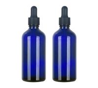 Magic Season Bottiglie per oli essenziali, blu, 100 ml, con contagocce, 2 pezzi