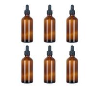 Magic Season Flaconi per oli essenziali, ambra, 100 ml, con contagocce, 6 pezzi