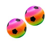 MAGIC SELECT 2 Palline in PVC Giocattolo per Bambini. Pallone da Calcio Gonfiabile con Arcoíris. Palla Morbida per Bambini. Pallone da Gioco, Parco, Piscina, Vacanze. Diametro 23 cm.