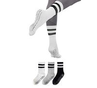 MAGIC SELECT 3 Paia di Calzini Yoga Antiscivolo. Calzini Sportivi in Cotone per Donna e Uomo. Collant per Fitness. Bianco, Grigio e Nero. Taglia 35/40.