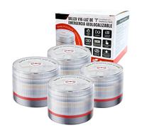 MAGIC SELECT 4X Luce di Emergenza V16 DGT 3.0 Omologata con Geolocalizzazione per Segnalazione Stradale, Auto e Moto, Luce Arancione Lampeggiante 360º, Base Magnetica, Include 1 Batterie 9V