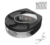 MAGIC SELECT Acchiappamosche Elettrico. Trappola per Mosche Girevole a 360°con Presa USB e Supporto da Parete per casa, Cucina, Ristorante, Hotel, Bar. (Nero)