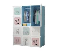 MAGIC SELECT Armadio Modulare per Bambini, Scaffalatura Modulare, Armadio per Bambini, Organizer Modulare, Scaffale per la Casa, 12 Moduli, 140x105 cm