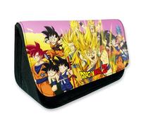 MAGIC SELECT Astuccio per la scuola Dragon Ball con due tasche di grande capacità. Organizzatore di materiale scolare sfera di drago per studenti con copertura in tela smontabile lavabile