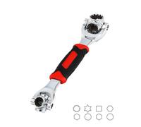 MAGIC SELECT Chiave a Cricchetto Universale 48 in 1. Chiave a Bussola con Testa Rotante a 360º, Teste da 8 a 19 Mm. Strumento di Riparazione Multifunzione per Casa, Auto. Acciaio CRV.