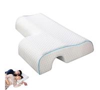 MAGIC SELECT Cuscino Ortopedico per Coppia. Cuscino Ergonomico in Memory Foam con Tasca per chi Dorme su un Fianco a Destra. Fodera in Poliestere Lavabile. Cuscino per Dormire da Soli o in Compagnia.