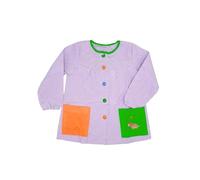 MAGIC SELECT Grembiule Scolastico per Bambini. Grembiule per Bambini a Quadretti con Bottoni, per l'Asilo e la Scuola. Grembiule con Tasca Ricamata per Bambini