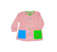 MAGIC SELECT Grembiule Scolastico per Bambini. Grembiule per Bambini a Quadretti con Bottoni, per l'Asilo e la Scuola. Grembiule con Tasca Ricamata per Bambini