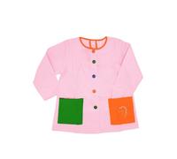 MAGIC SELECT Grembiule Scolastico per Bambini. Grembiule per Bambini a Quadretti con Bottoni, per l'Asilo e la Scuola. Grembiule con Tasca Ricamata per Bambini