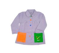 MAGIC SELECT Grembiule Scolastico per Bambini. Grembiule per Bambini a Quadretti con Bottoni, per l'Asilo e la Scuola. Grembiule con Tasca Ricamata per Bambini