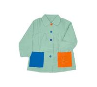 MAGIC SELECT Grembiule Scolastico per Bambini. Grembiule per Bambini a Quadretti con Bottoni, per l'Asilo e la Scuola. Grembiule con Tasca Ricamata per Bambini