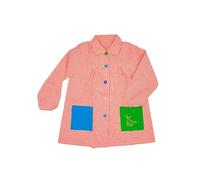 MAGIC SELECT Grembiule Scolastico per Bambini. Grembiule per Bambini a Quadretti con Bottoni, per l'Asilo e la Scuola. Grembiule con Tasca Ricamata per Bambini