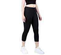 MAGIC SELECT Legging Basic in Cotone. Pantaloni Capri. Leggings Elasticizzati da Donna