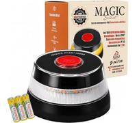 MAGIC SELECT Luce di emergenza V16 | Geolocalizzazione, segnalazione stradale, luce arancione lampeggiante 360 gradi, base magnetica, 3 batterie AA incluse