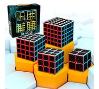 MAGIC SELECT Meilong Moyu Cubing Classroom, in fibra di carbonio, adesivo antiscivolo con rotazione più veloce, facile e morbido, puzzle 3D, principianti e professionisti (Ca4)