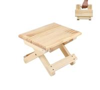 Mini Sgabello Pieghevole in Legno. Sedile da Viaggio, Sgabello per Bambini, Poggiapiedi Portatile per Casa, Bagno, Cucina, Giardino, Ufficio, Viaggi. Supporta 90 kg.