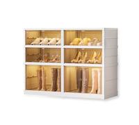 MAGIC SELECT Scarpiera Pieghevole, Scarpiera Armadio, Portascarpe Modular per 12 paia, 3 Livelli. Stoccaggio Traspirante senza Installazione Antipolvere per Scarpe (Bianco)